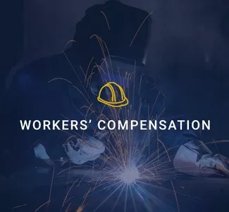 workers compensation with hardhat logo