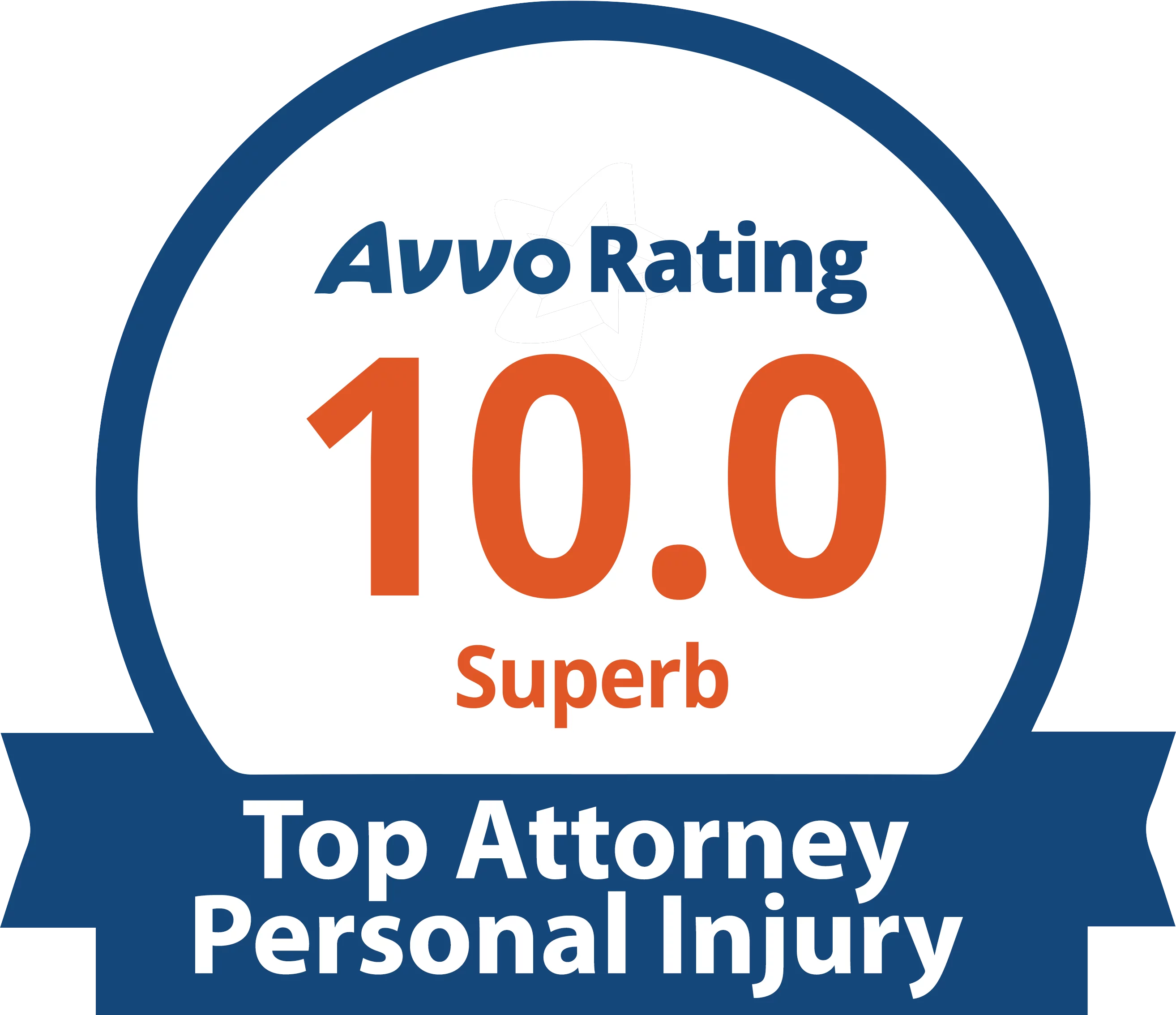 Avvo Rating 10 superb Top Attorney Personal Injury Logo