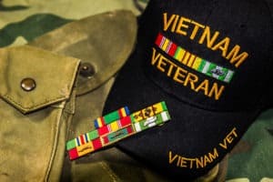 vietnam war veteran uniform and hat