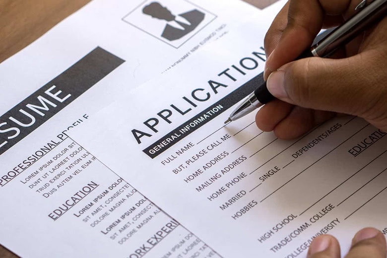 work application form