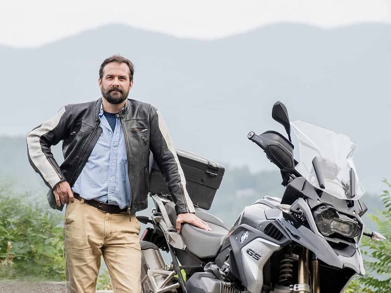 Christian connolly with motorcycle