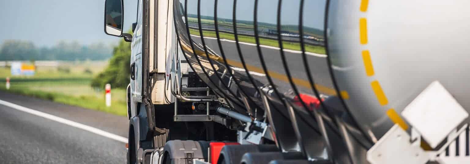 Tanker truck on a highway