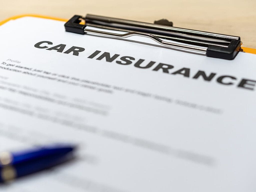 Car insurance paperwork